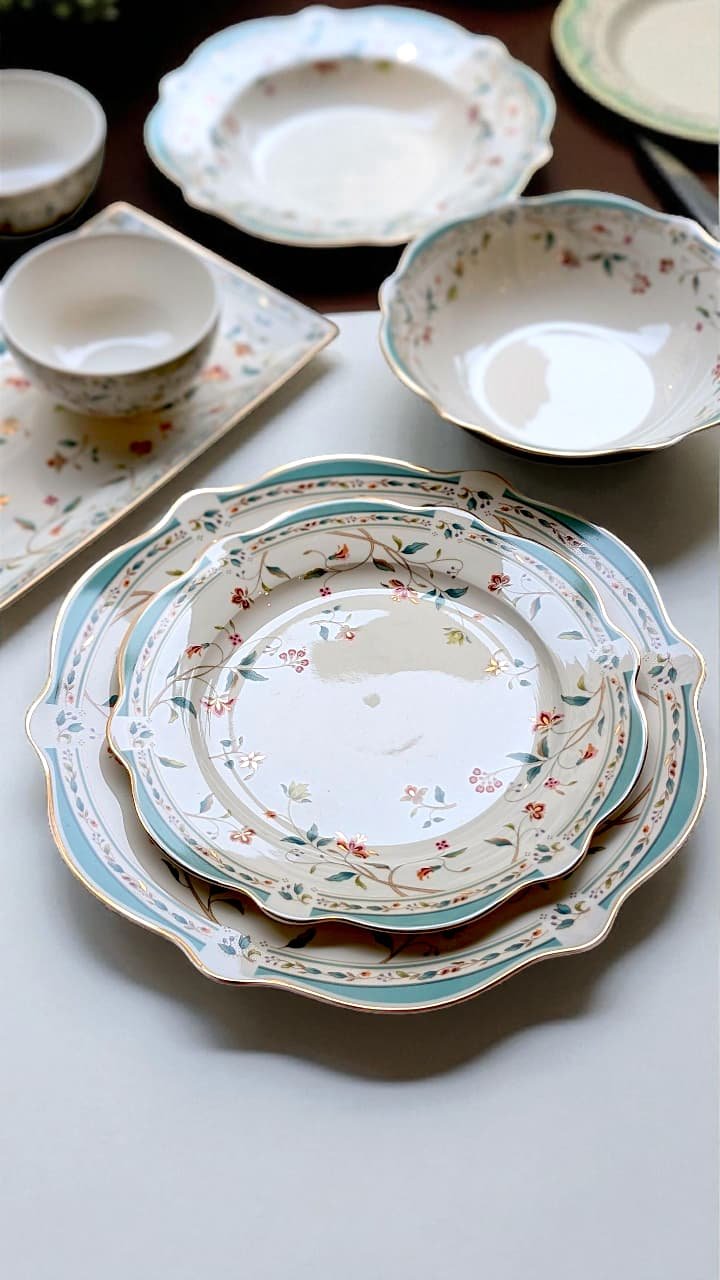 Hampshire Gold 23 pcs Dinner Set 24ct Gold Fine Porcelain Serves 6