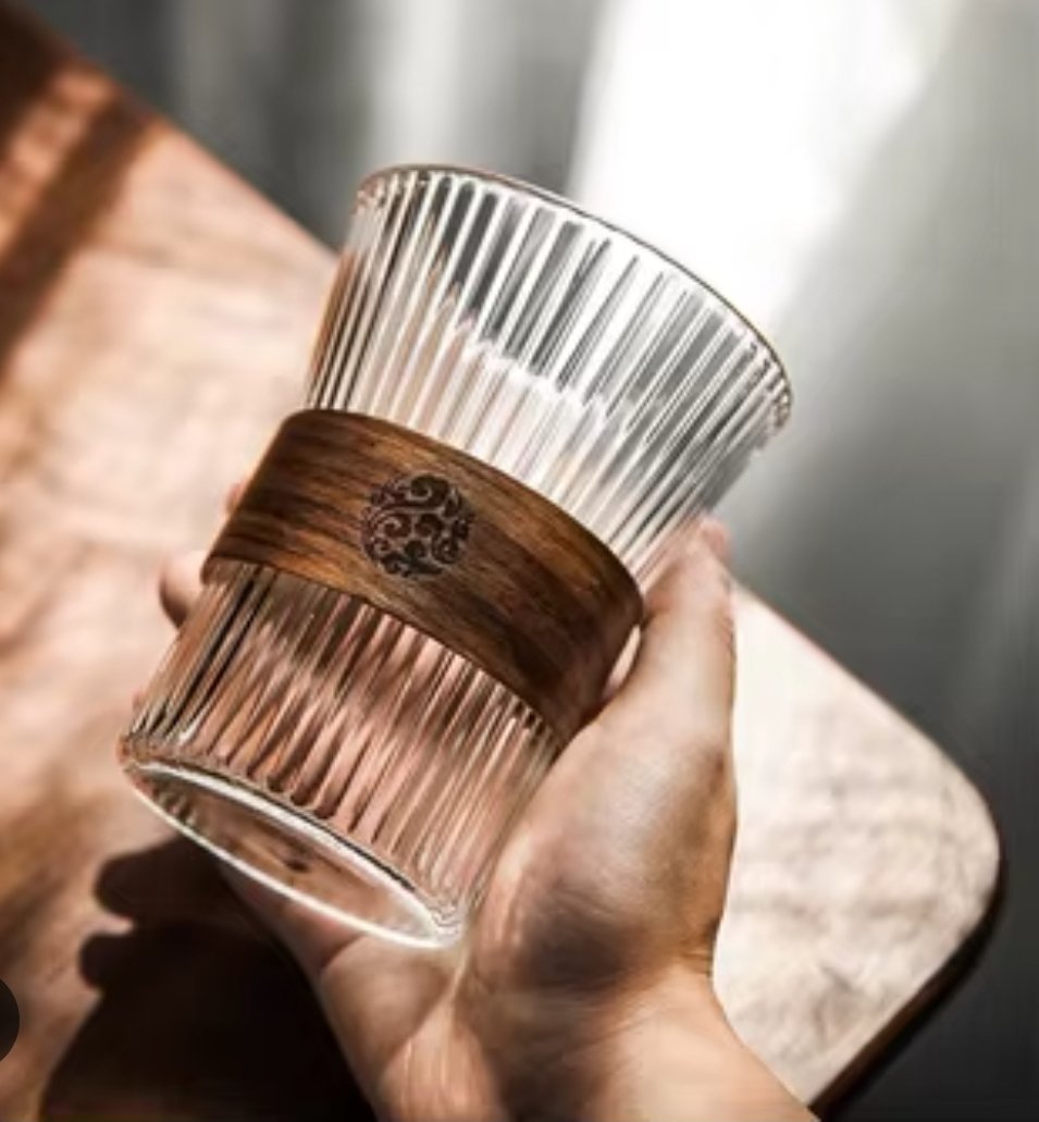BEAUTIFUL RIBBED GLASSES WITH BELT LOOK