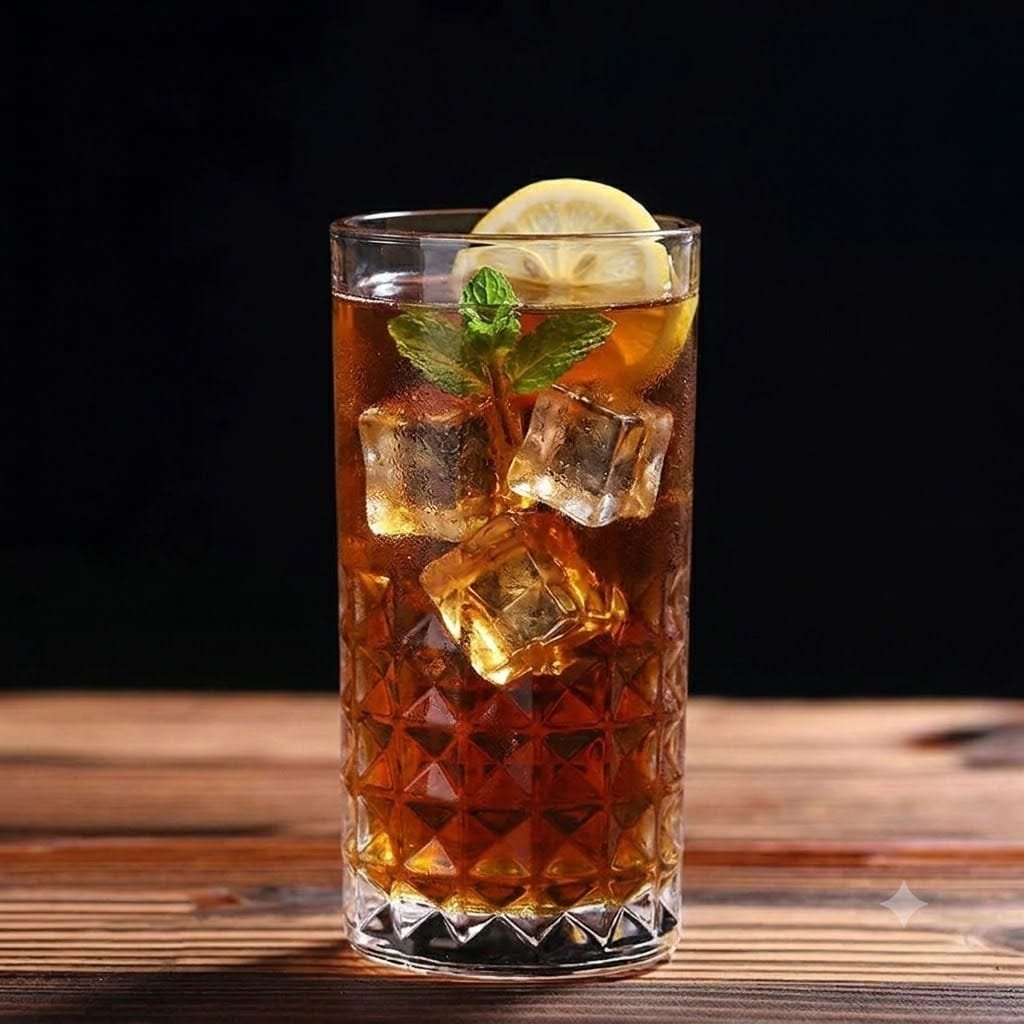 Diamond Cut Highball Glass Set of 6 (275ml)