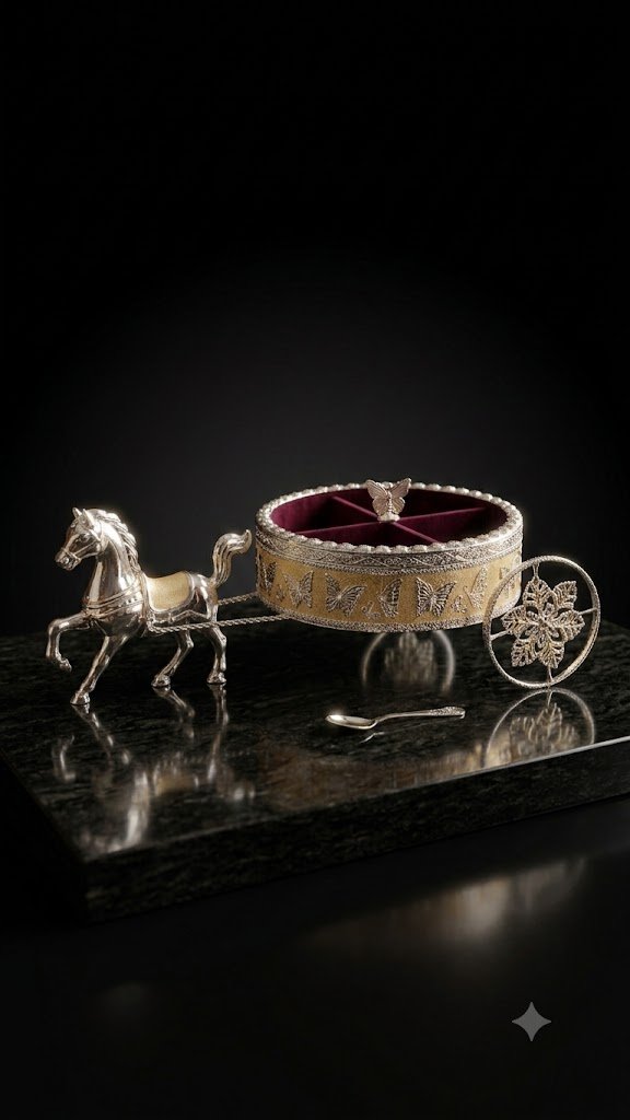Royal Horse Chariot Dry Fruit Server